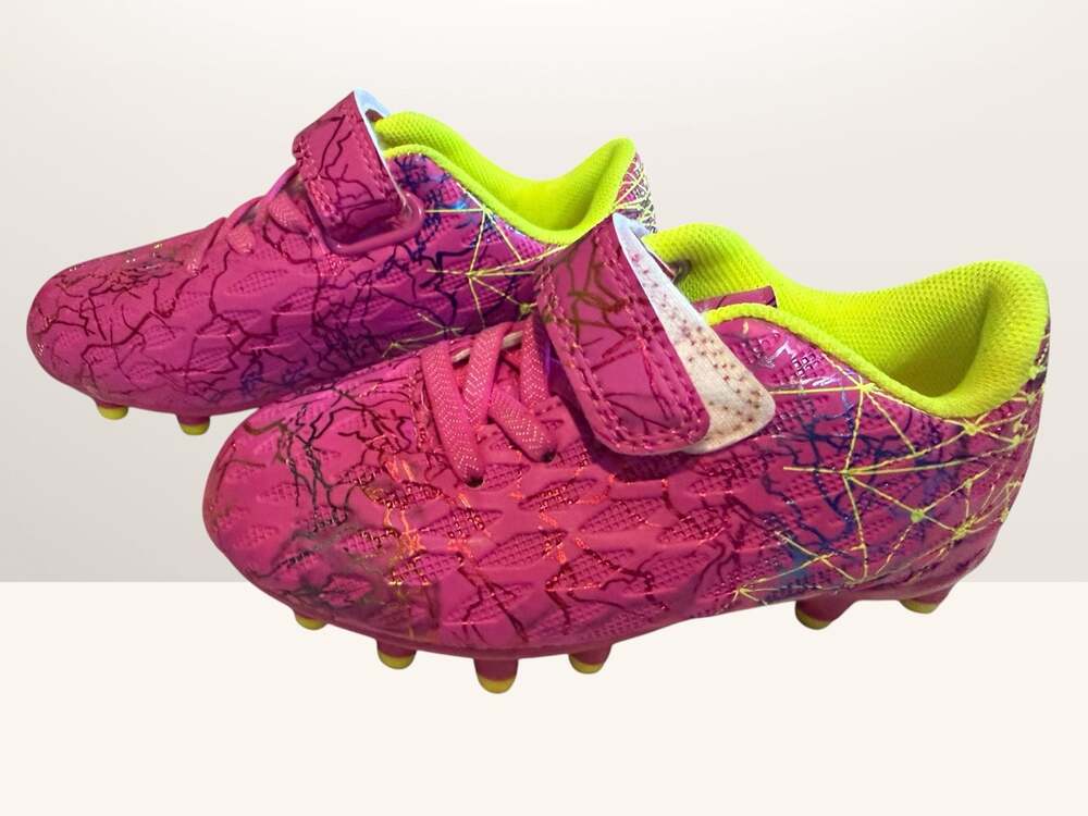 Vizari Zodiac Junior Firm Ground Soccer Cleats - Pink/Yellow